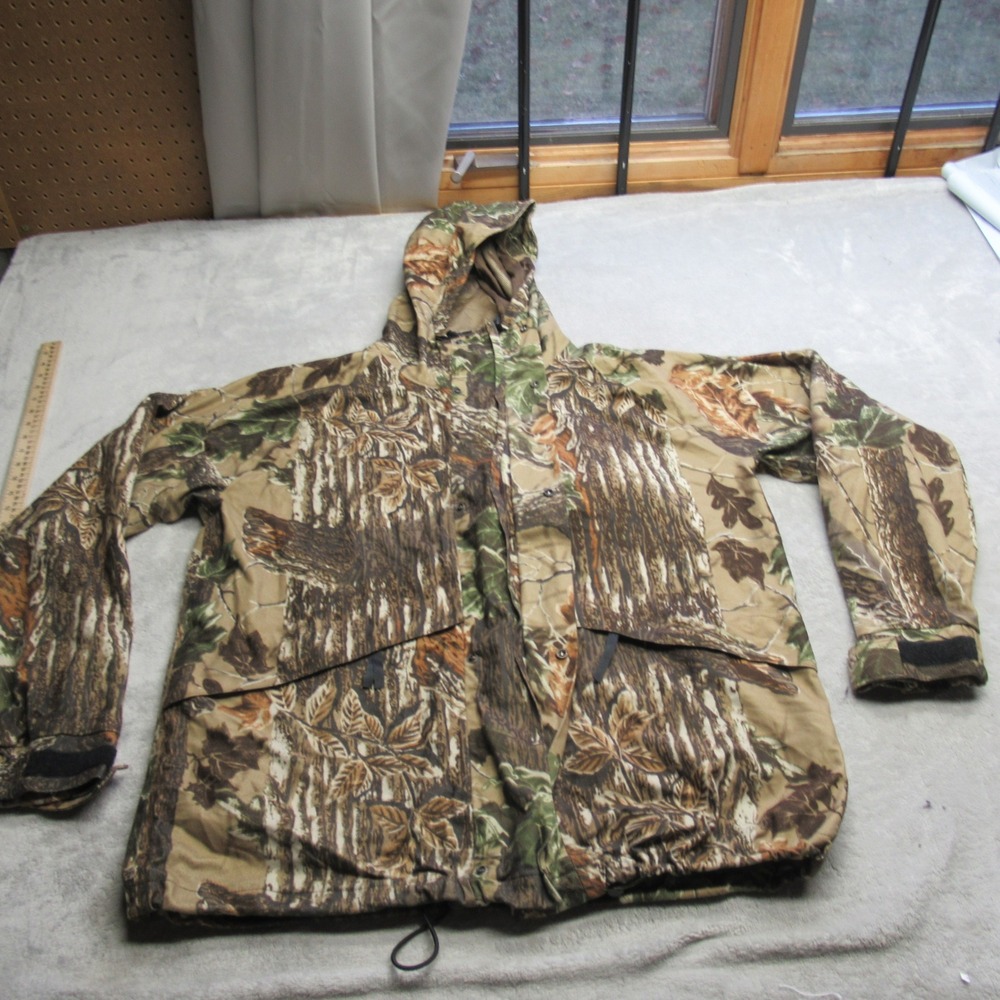 Cabelas GoreTex Jacket Men Large Tall Mossy Oak Camo Waterproof Hunting USA Made